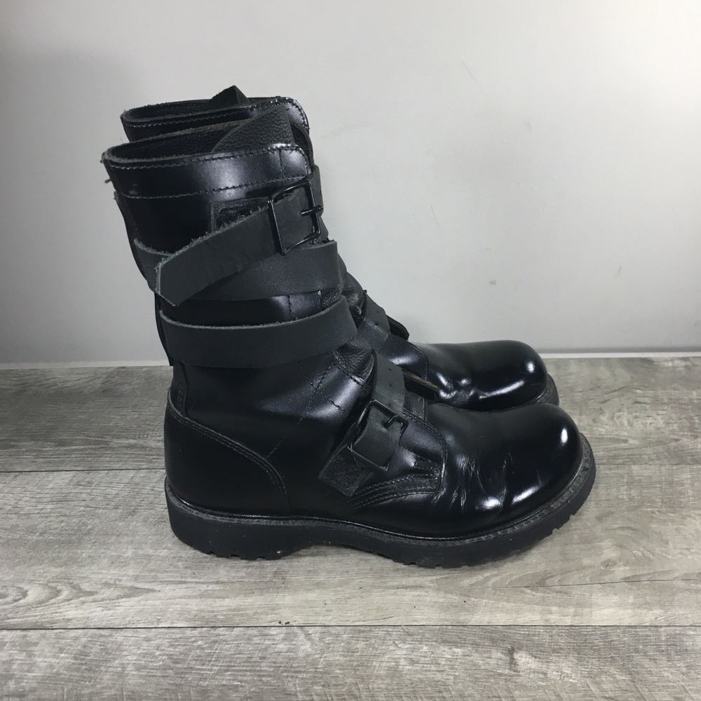 Mens Corcoran? Tanker Combat Black Leather Jump Military Tactical Boots Size 8.5